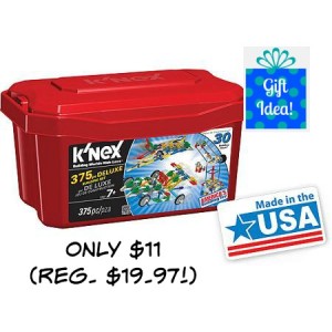 K'nex, k'nex 375 piece deluxe value tub, walmart k'nex set, walmart deals, k'nex gifts
