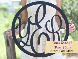Personalized monogram wall art, wall art, gift ideas, holiday gift ideas, livingsocial deals, livingsocial coupon code