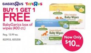 Babies R Us & Toys R Us: BabyGanics Organic Baby Wipes only $5 Ea ...