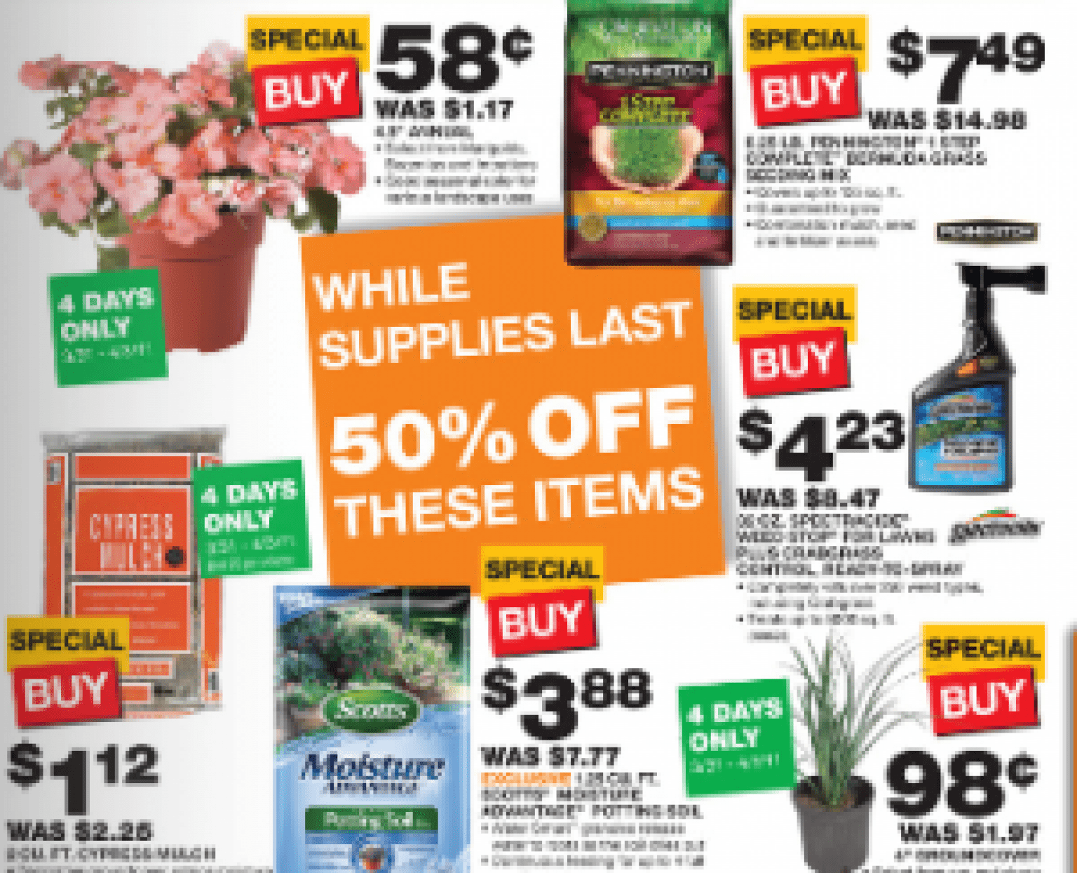 Home Depot Black Friday Sale Prices Mulch only 1.12!