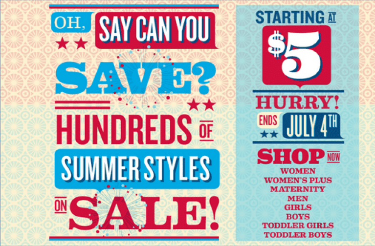Old Navy 4th of July Sale B2G1 Free Sale!