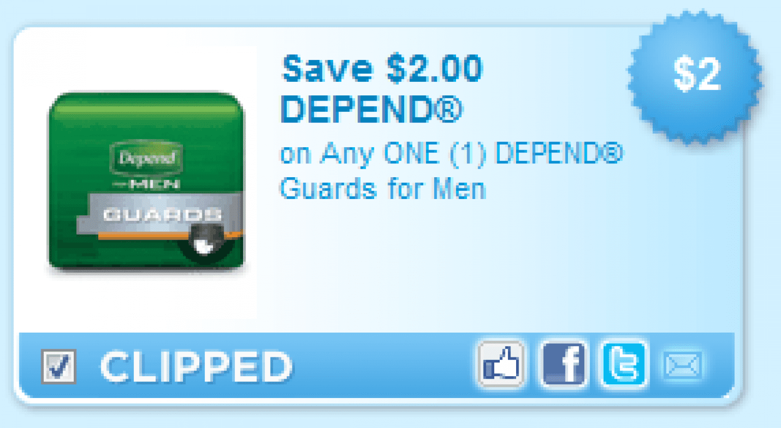 $6 in Depend Underwear Printable Coupons