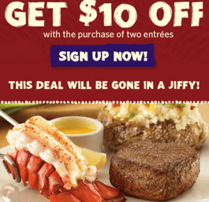 Outback Steakhouse $10 off Coupon!!!