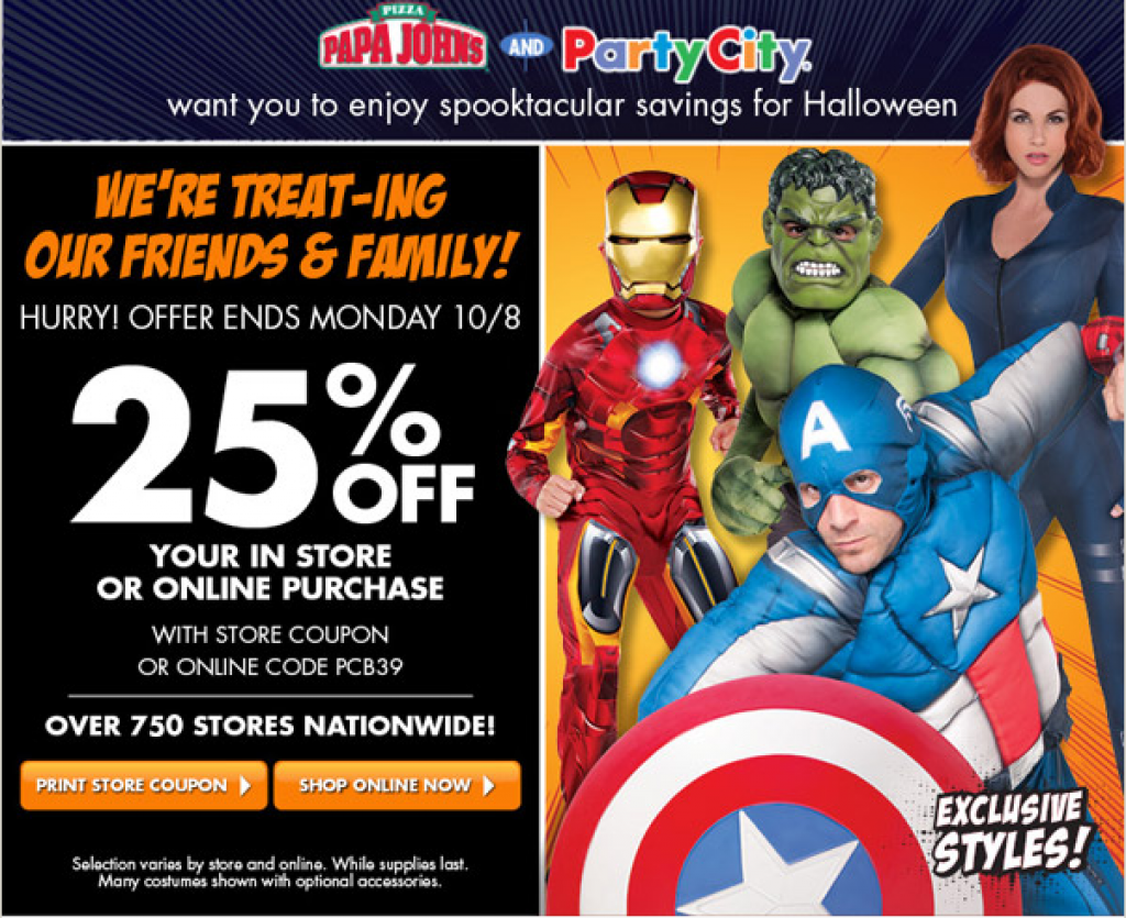 Party City 25 Off Coupon Monday Only!!