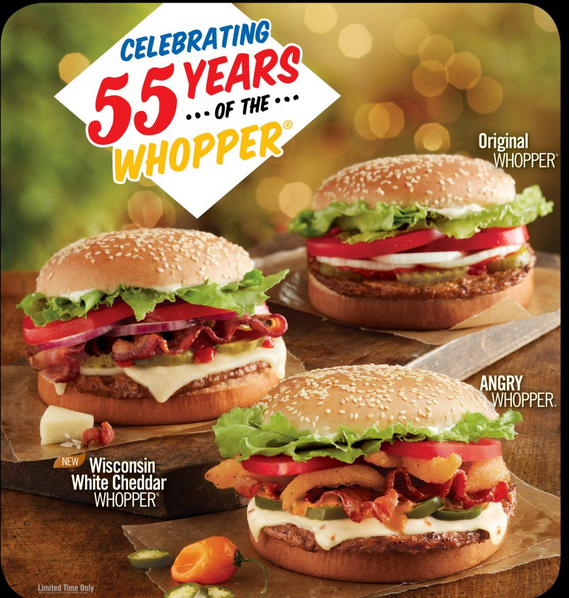 $0.55 Whopper at Burger King! Ends Today!