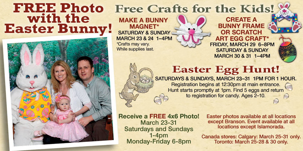 Bass Pro Shops FREE Photo with the Easter Bunny, FREE Easter Egg Hunt