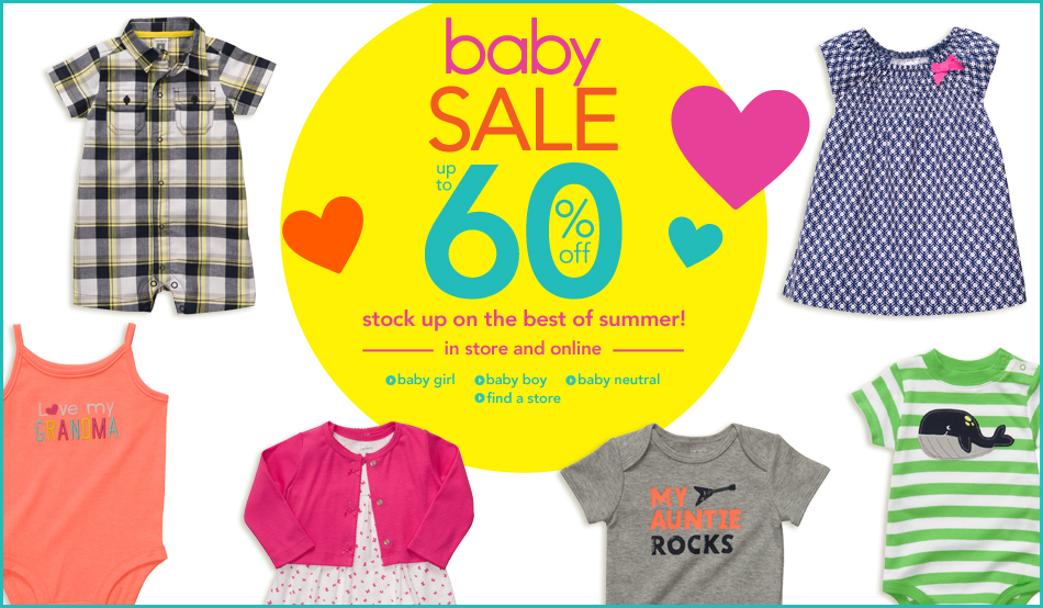 Carter's Baby Clothes 60 off Sale + 20 off Coupon!!!