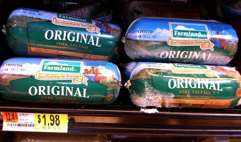 Farmland Pork Sausage Only .98 at Walmart!