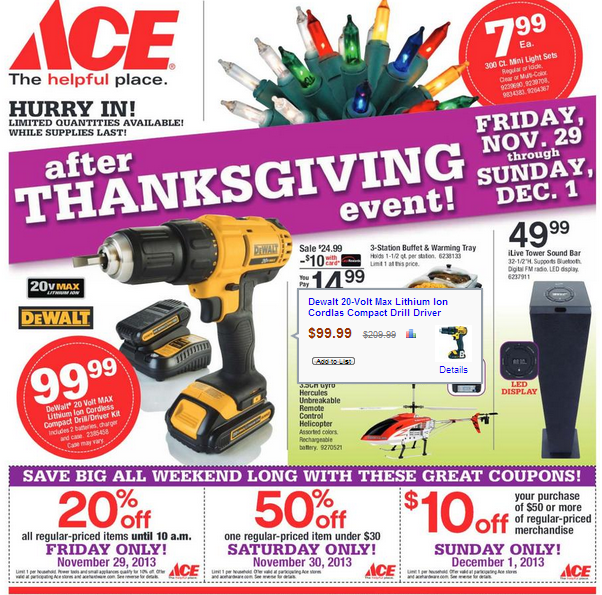 Ace Hardware Black Friday Ad High Value Coupons + HOT Deals
