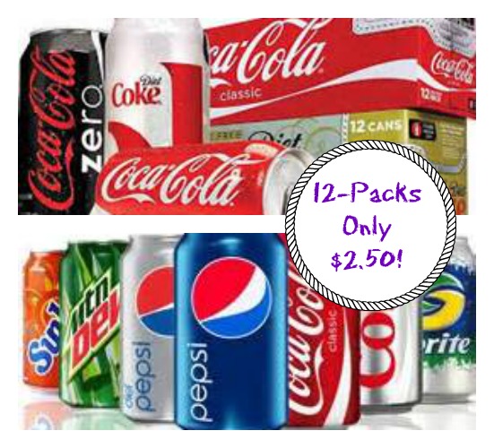 Coke and Pepsi 12 Packs Only 2.50 at Dollar General or Target