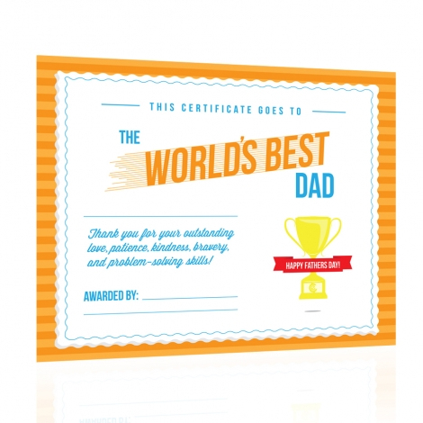 FREE Printable World’s Best Dad Certificate! - Mojosavings.com