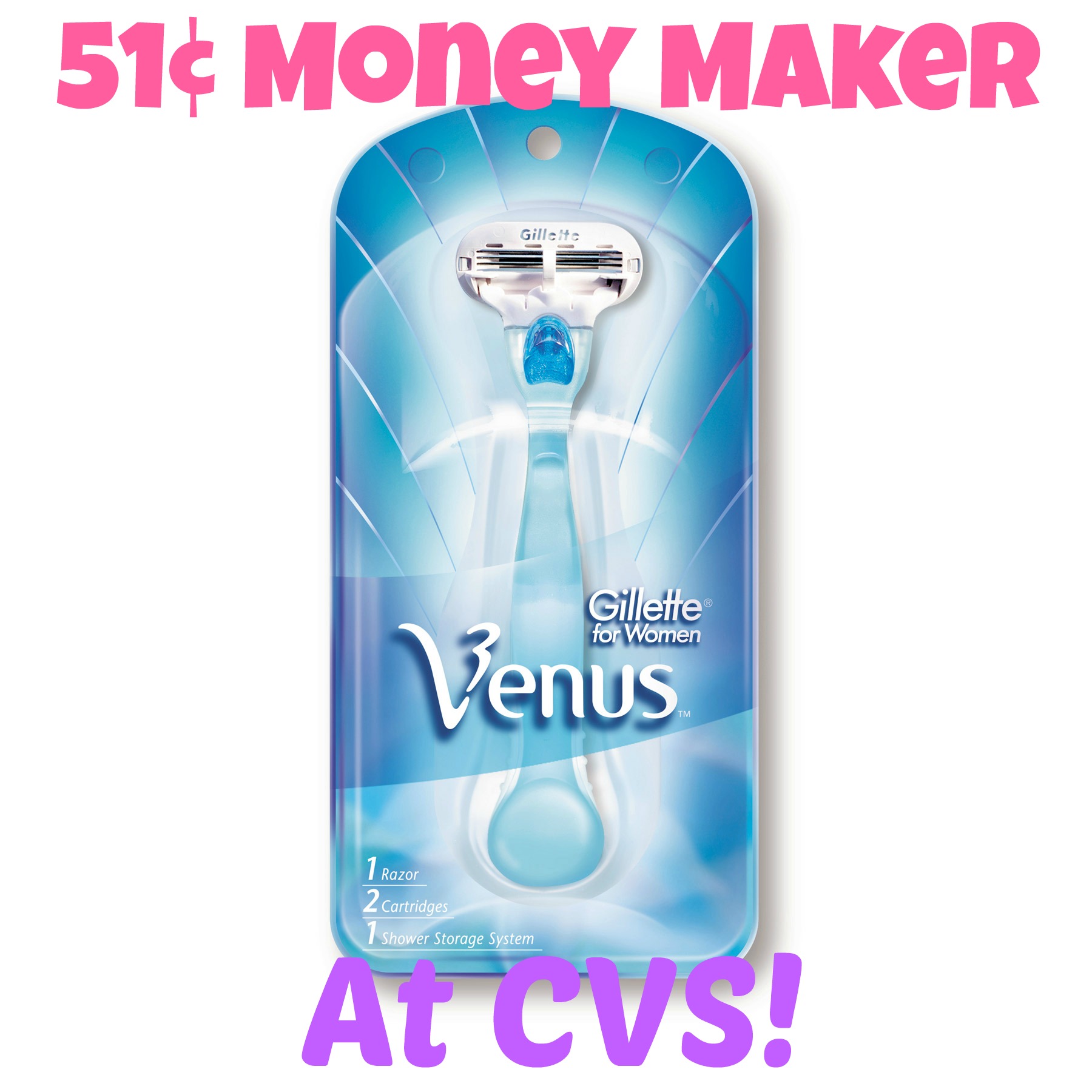 51¢ Money Maker on Gillette Venus Razor at CVS!