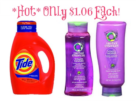 HOT! Tide Detergent and Herbal Essences Shampoo and Conditioner Only $1.06 Each at Walgreens!