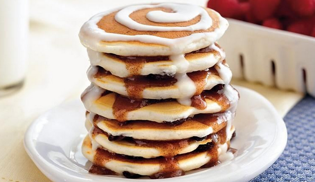 Cinnamon Roll Pancake Stacks Recipe!