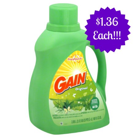 HOT! Gain Detergent Only $1.36 Each at CVS!
