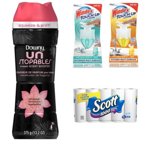 Scott 1000 Sheet Bath Tissue 15 pk, Windex, and Downy Unstopables Only $1.89 Each at Target!