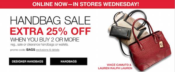 Awesome! Get Up To 50% Off Handbags At Macy's Plus Extra 25% Off ...