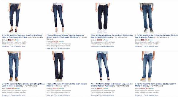 Get 50% Off All Men's and Women's 7 For All Mankind Jeans On Amazon ...