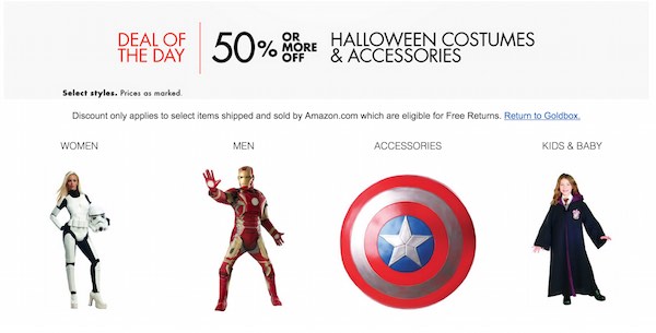 Today Only! Get Halloween Costumes and Accessories 50% Or More