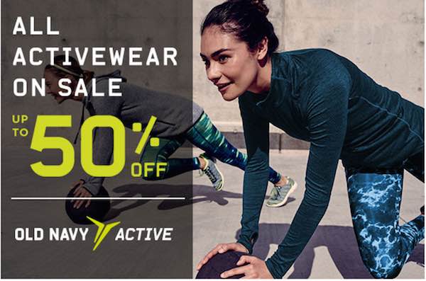 Old Navy: 50% Off All Activewear! Starting At $7.00! - Mojosavings.com
