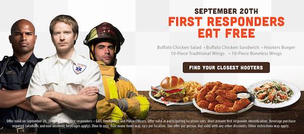 Free Meal For First Responders! - Mojosavings.com