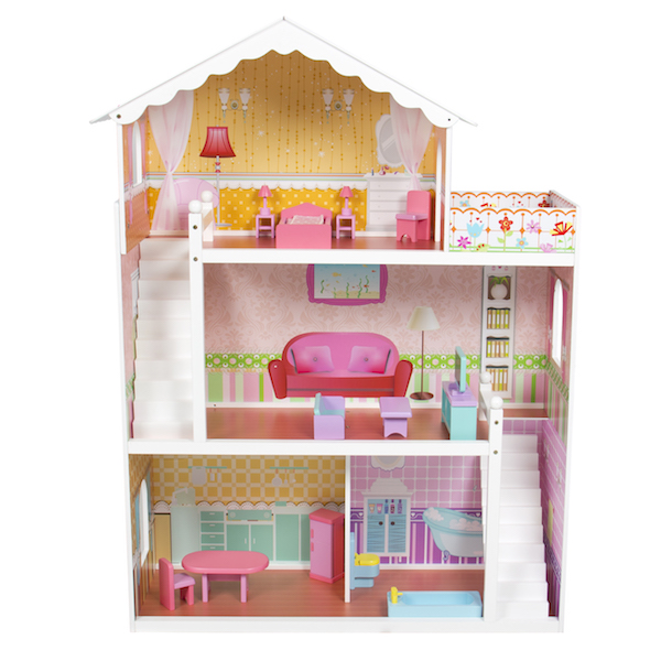 Walmart: Large Children’s Wooden Dollhouse With Furniture Only $74.94 