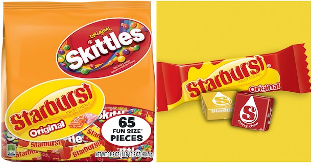 Amazon: Skittles & Starburst Original Fun Size 65-Piece Candy ...