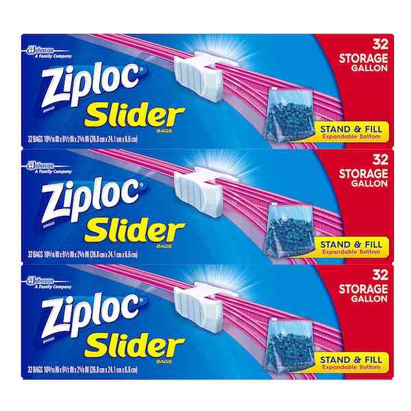 Amazon:  Ziploc Slider Gallon-Size Storage Bags Only $0.09/Bag!