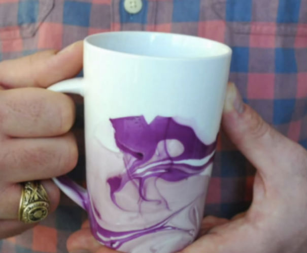DIY Watercolor Coffee Mugs!