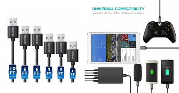 Lowest Price! 6-Pack High-Speed Micro USB Charging Cables Just $7.99!