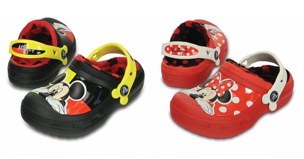 HOT! Creative Crocs Mickey & Minnie Fuzz Lined Clogs Only $19.99! Reg $40!!!