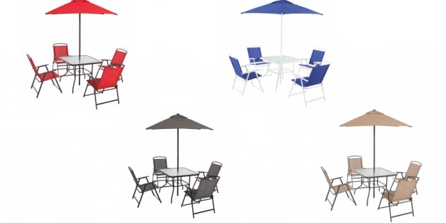 Mainstays Albany Lane Piece Folding Patio Dining Set Just Shipped Mojosavings Com