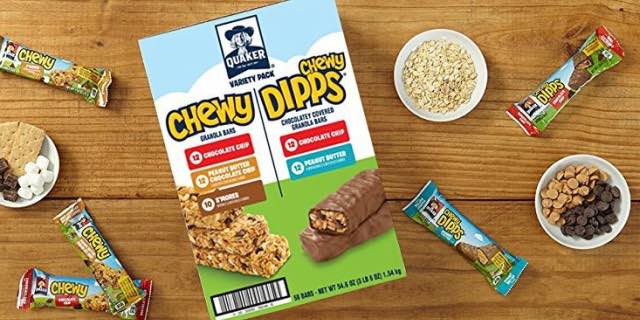 Quaker Chewy Granola Bars & Dipps Variety Pack 58-Count Just $7.87 ...