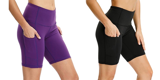 Women’s High Waist Tummy Control Yoga Shorts Just $10.19!