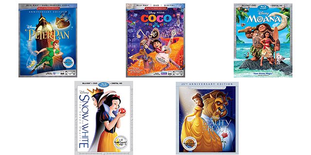 Disney Blu-Ray + DVD + Digital HD Movies starting at $11.65!