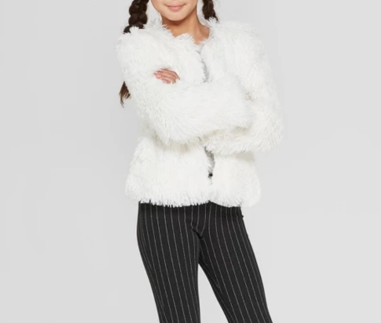 Girls’ Fuzzy Long Sleeve Jacket $9.99 (REG $19.98)