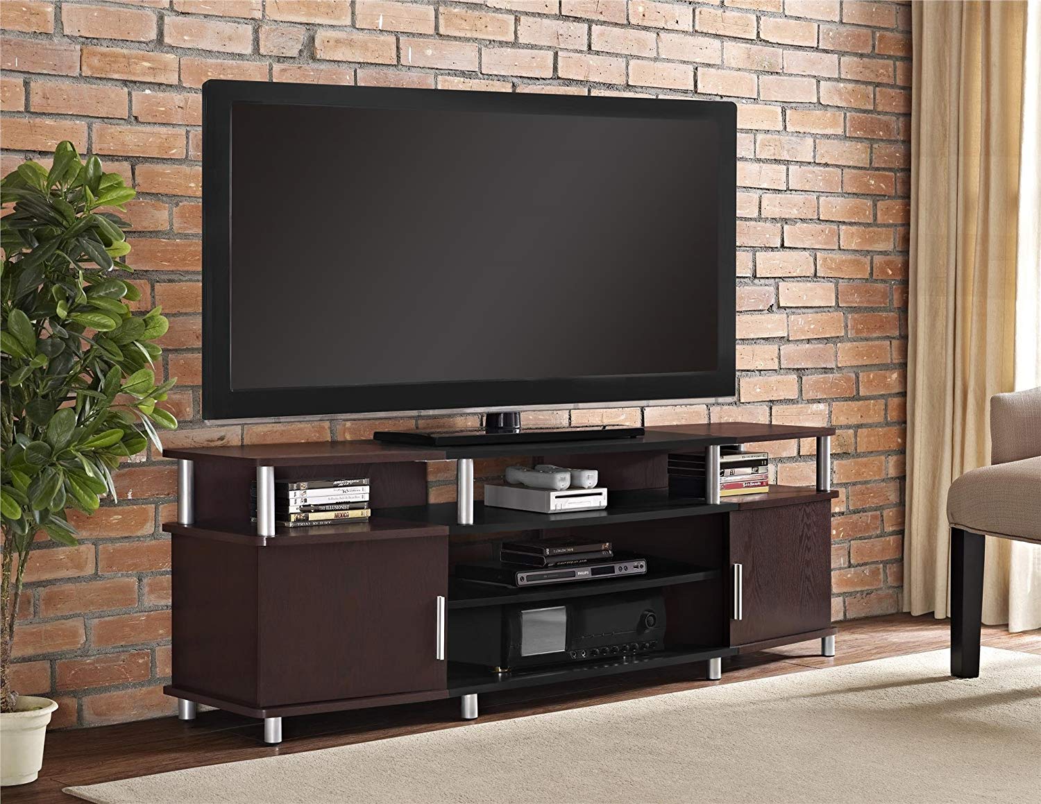 Ameriwood Home Carson TV Stand for TVs up to 70" Wide (Cherry) 139.98