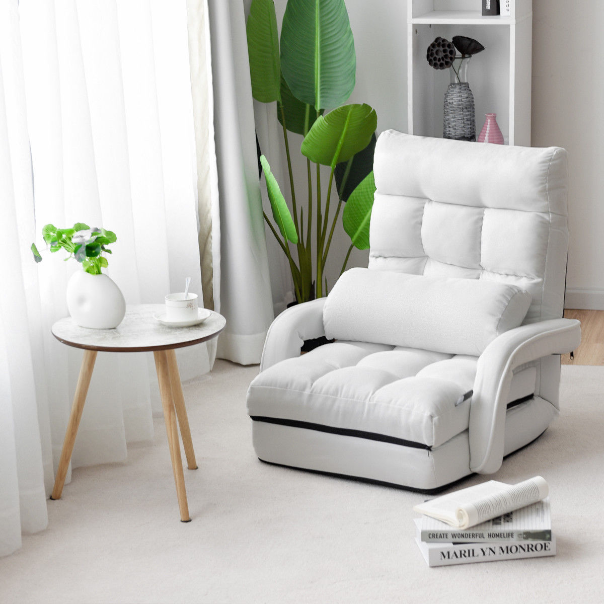 Costway Folding Lazy Sofa Lounger Bed Floor Chair $99.99 (REG $199.99)