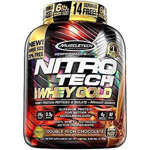 MuscleTech NitroTech Whey Gold, 100% Whey Protein Powder $53.16 (REG $106.49)