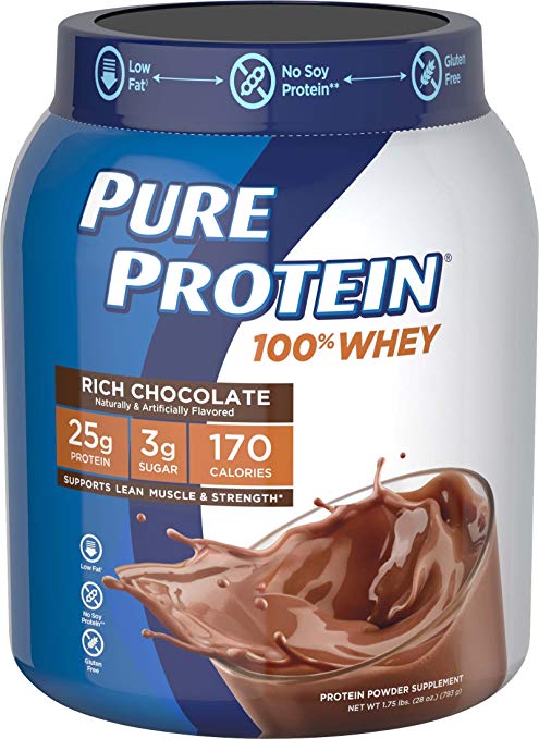 Pure Protein Powder, Whey, High Protein, Low Sugar, Gluten Free, Rich Chocolate $15.46 (REG $22.33)