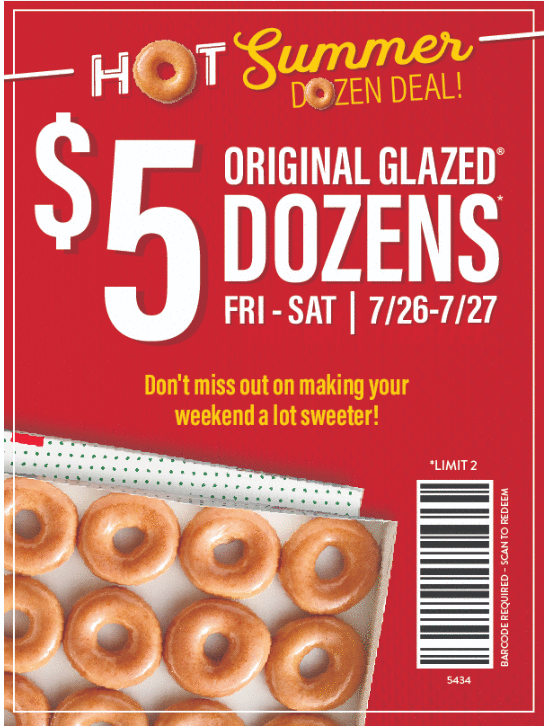 5 Krispy Kreme Original Glazed Dozen