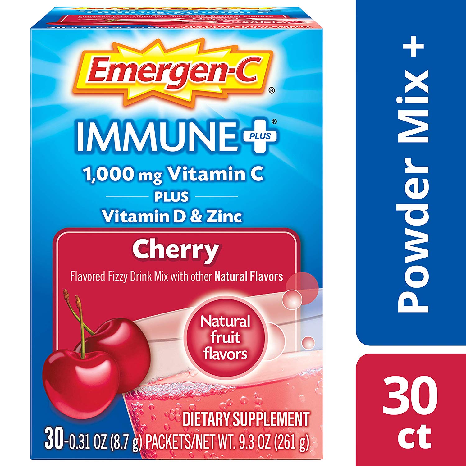 Emergen-C Immune+ (30 Count, Cherry Flavor) $7.50 (REG $14.99)