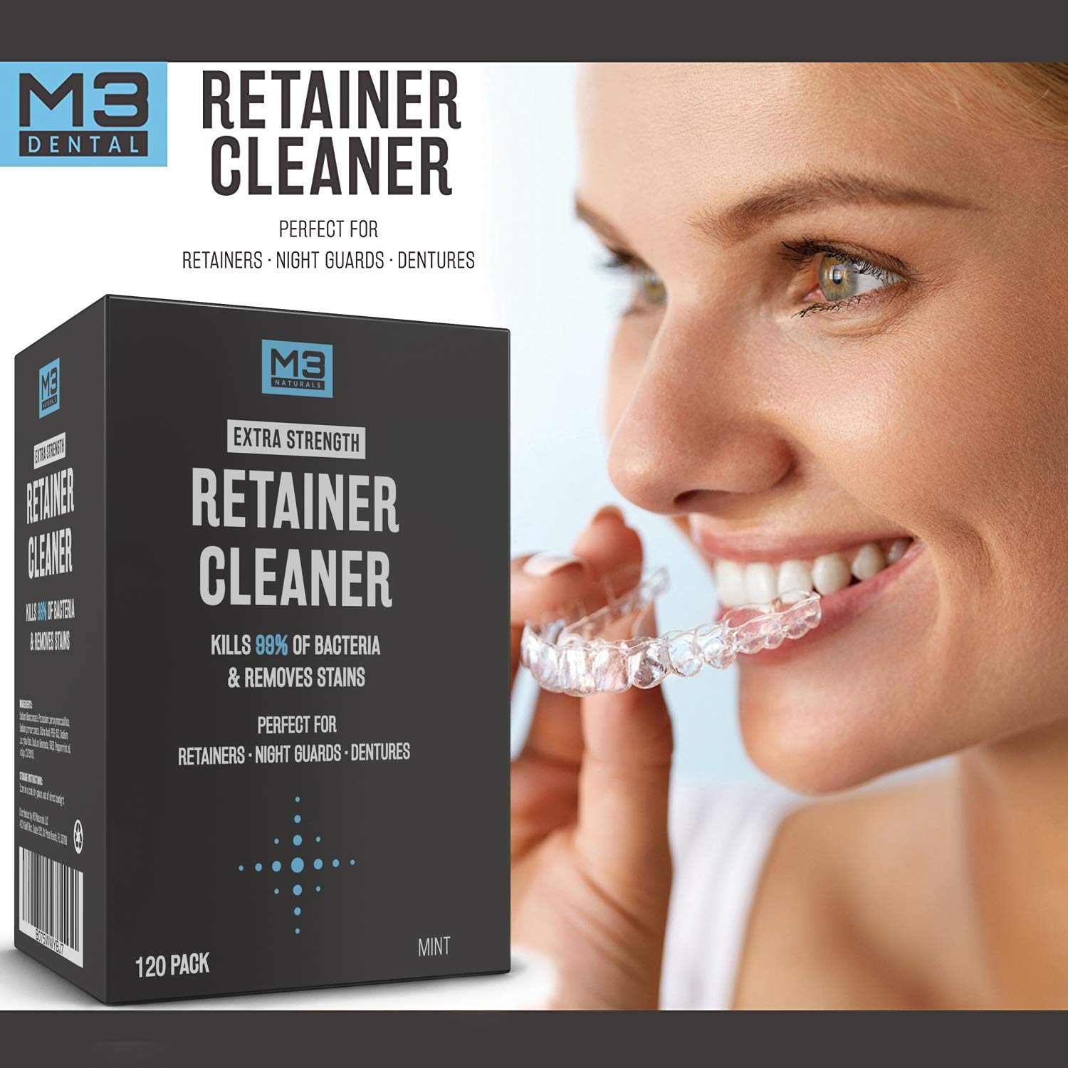 M3 Naturals Retainer and Denture Cleaner Tablets Anti Bacterial $11.22 (REG $22.81)