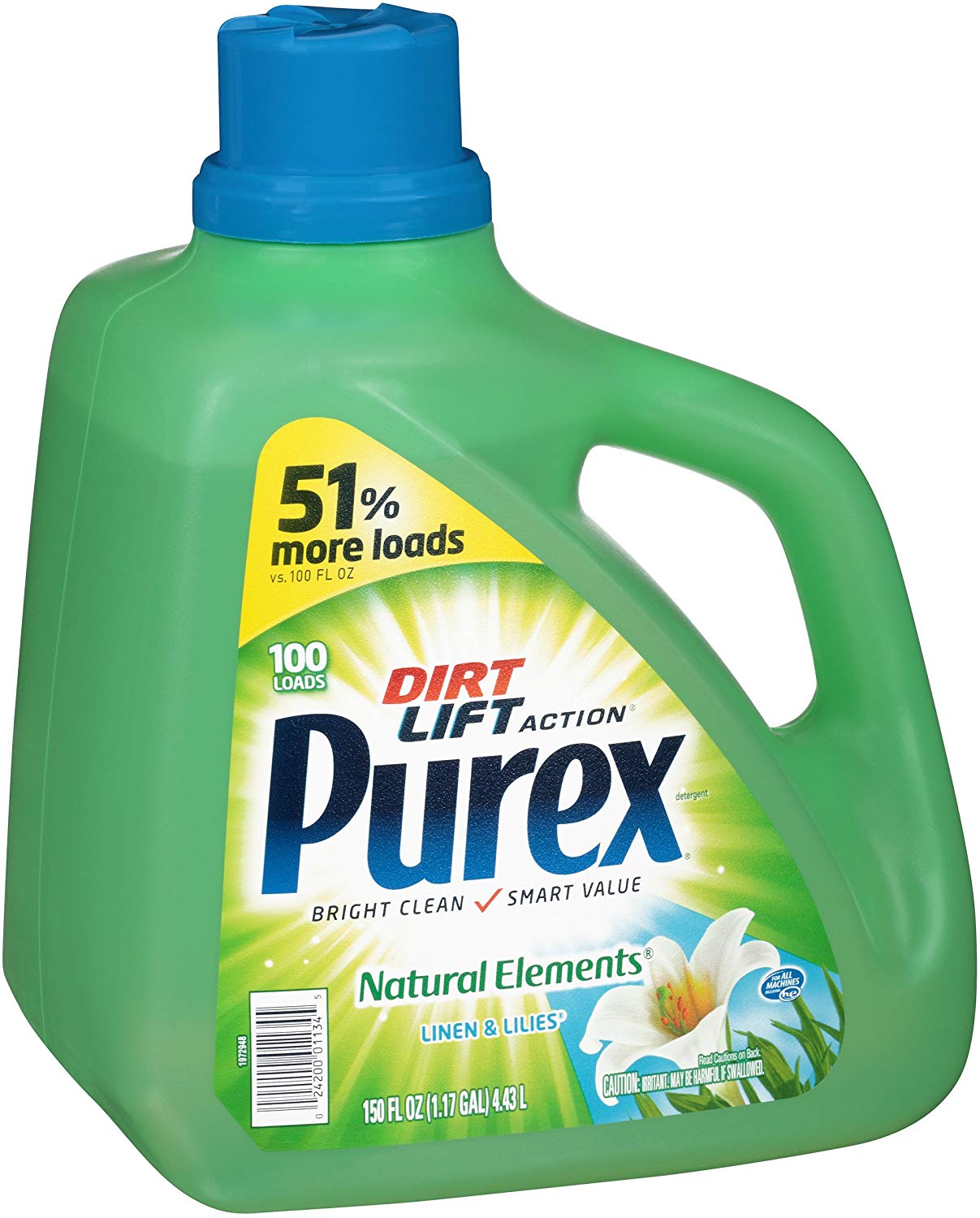 Purex Liquid Laundry Detergent, Natural Elements Linen & Lilies, 150 oz (100 loads) $6.44 (REG $23.69)