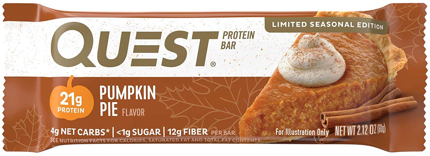 Quest Nutrition Pumpkin Pie Protein Bar, High Protein, Keto Friendly, $11.25 (REG $24.99)