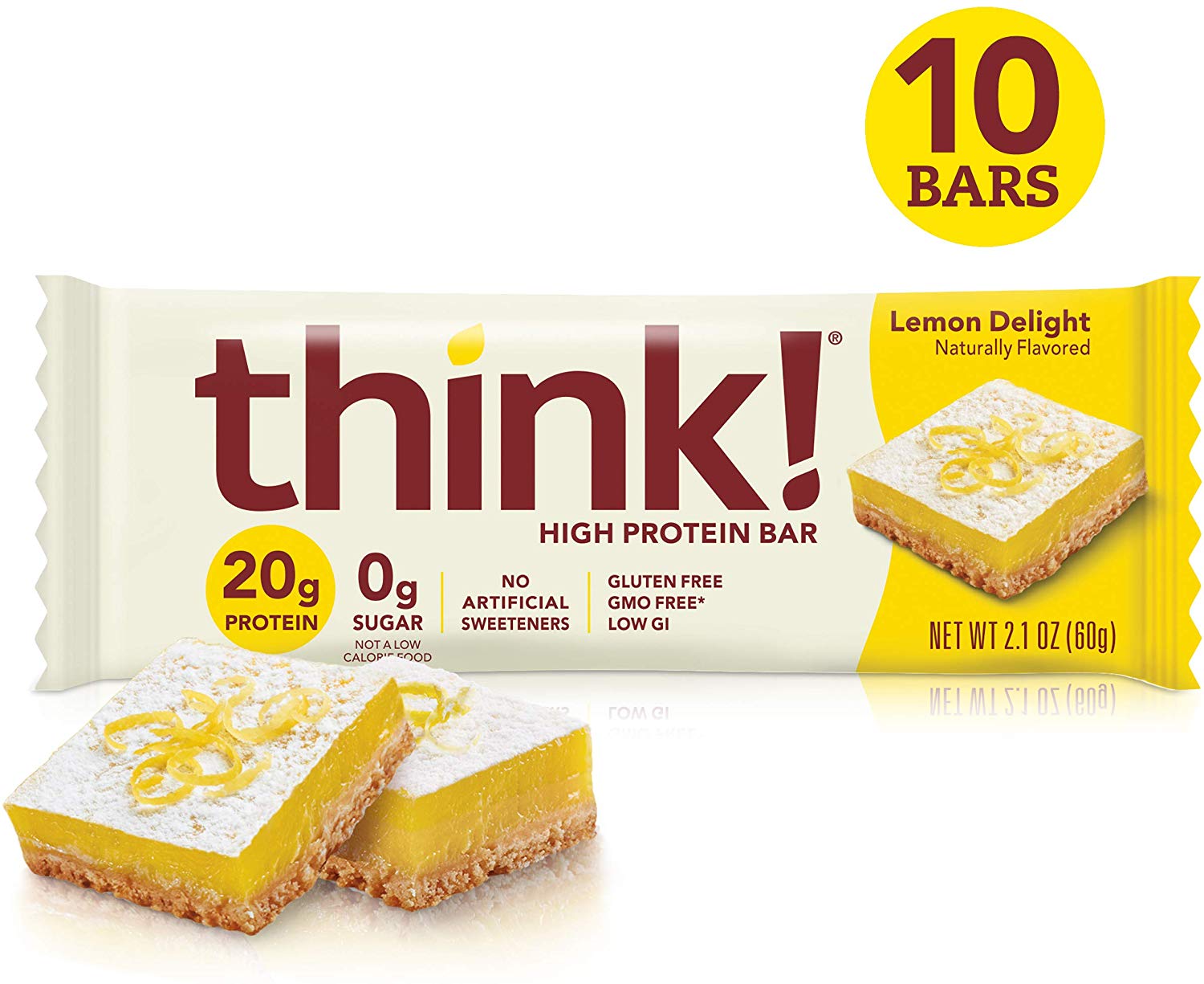 LIMITED TIME DEAL!!! think! (thinkThin) High Protein Bars – Lemon Delight $8.11 (REG $15.66)