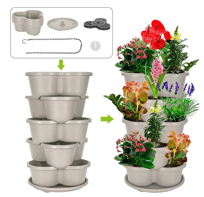 Amazing Creation Stackable Planter Vertical Garden $28.99 (REG $59.99 ...