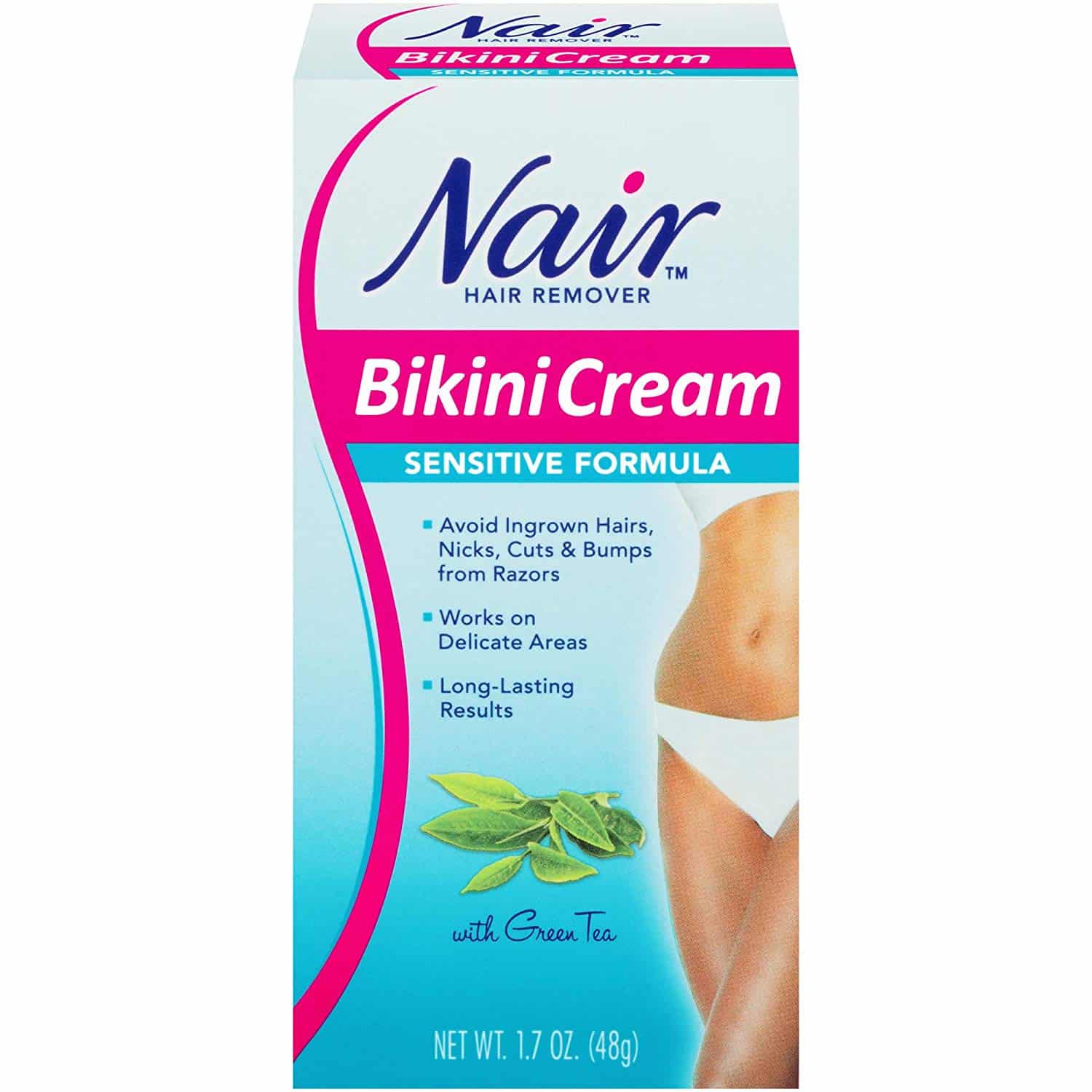 Sensitive Formula Bikini Cream with Green Tea Hair Remover by Nair, 1.7 Ounce $1.89 (REG $5.99)