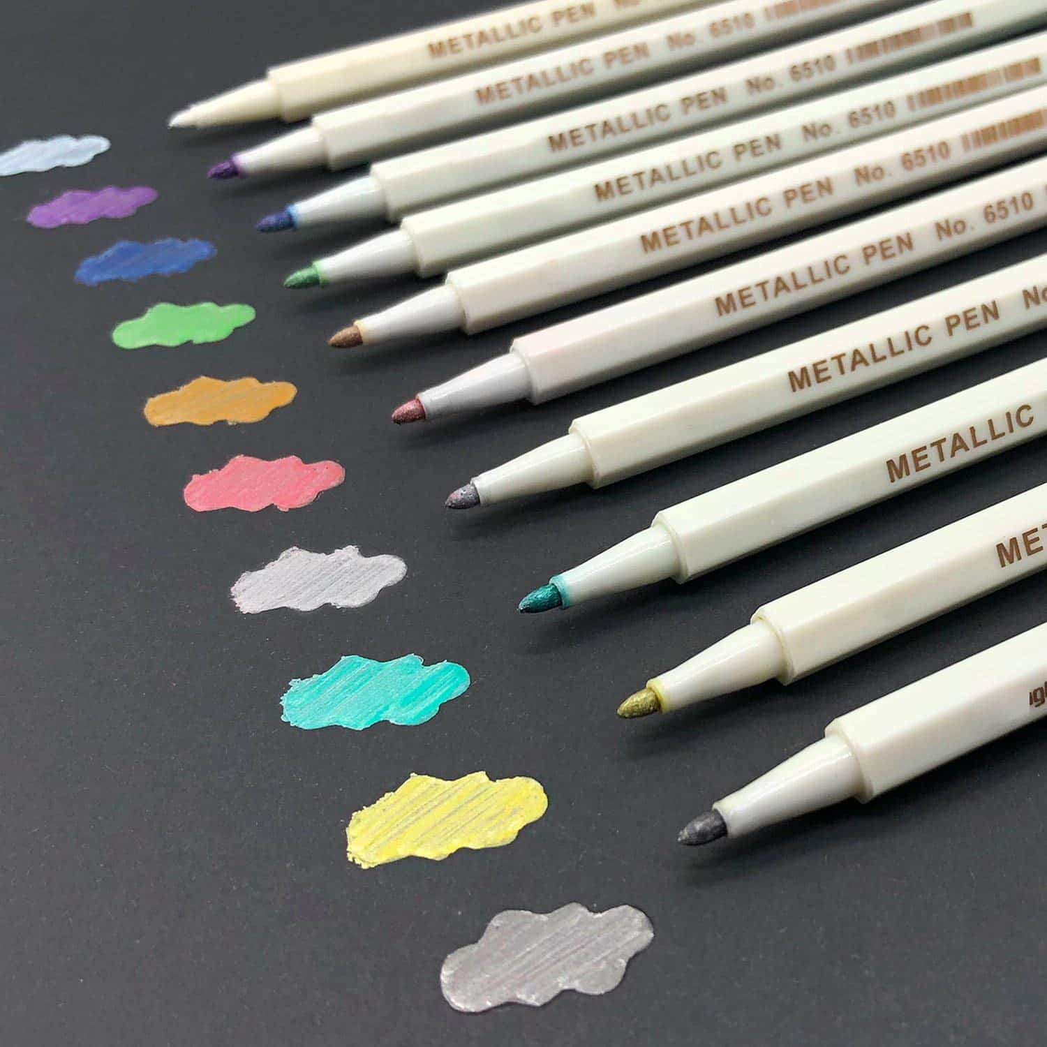 Gotideal Metallic Marker Pens, Set of 10 Assorted Colors for Scrapbook Photo Album, $9.99 (REG $19.99)