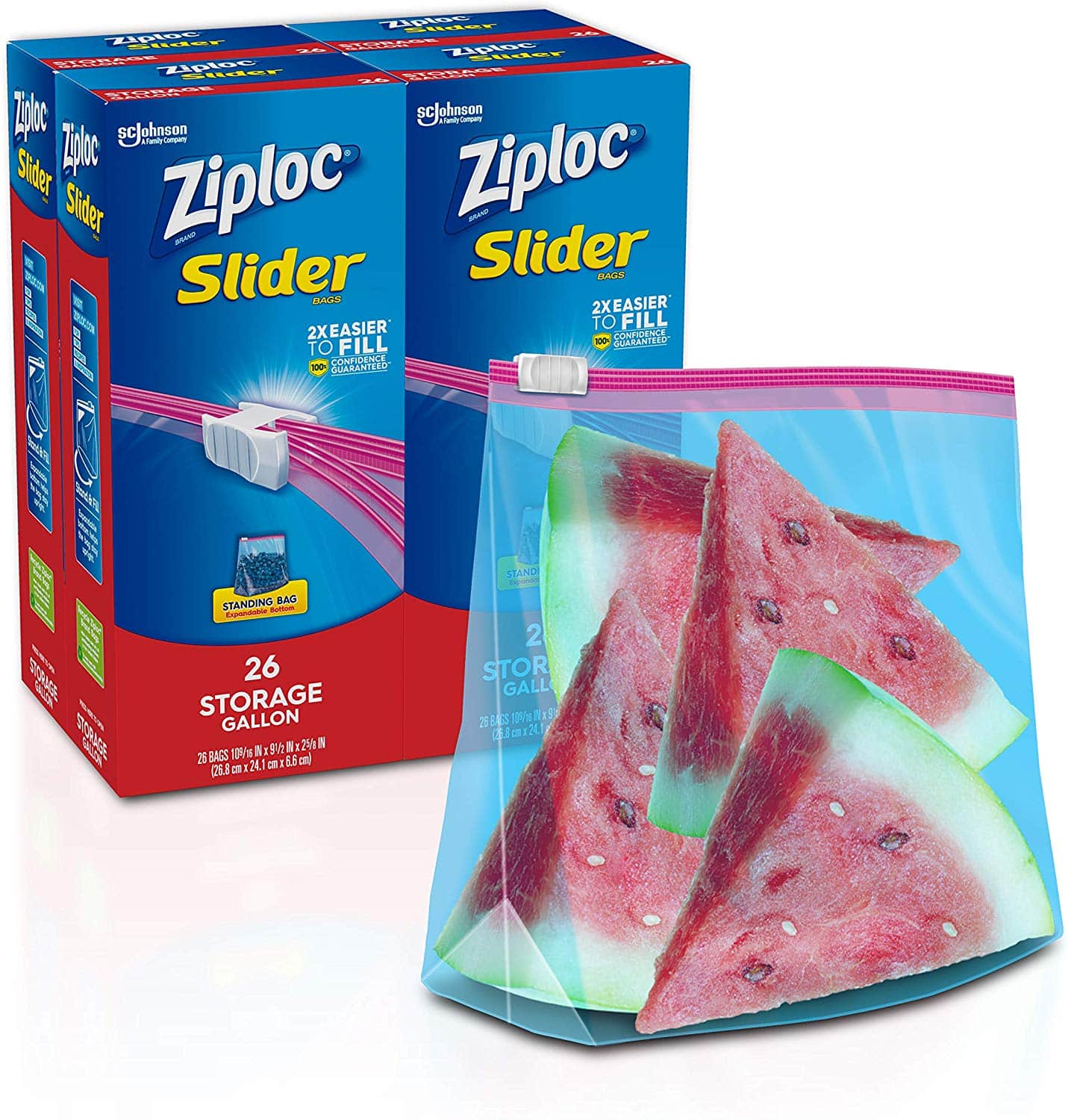 Ziploc Slider Stand and Fill Storage Bags, For Food, Sandwich, Organization & More, $8.30 (REG $16.45)